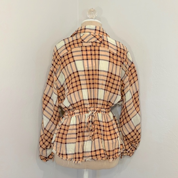 NWT Free People Pacific Dawn Plaid Top - Picture 4 of 10